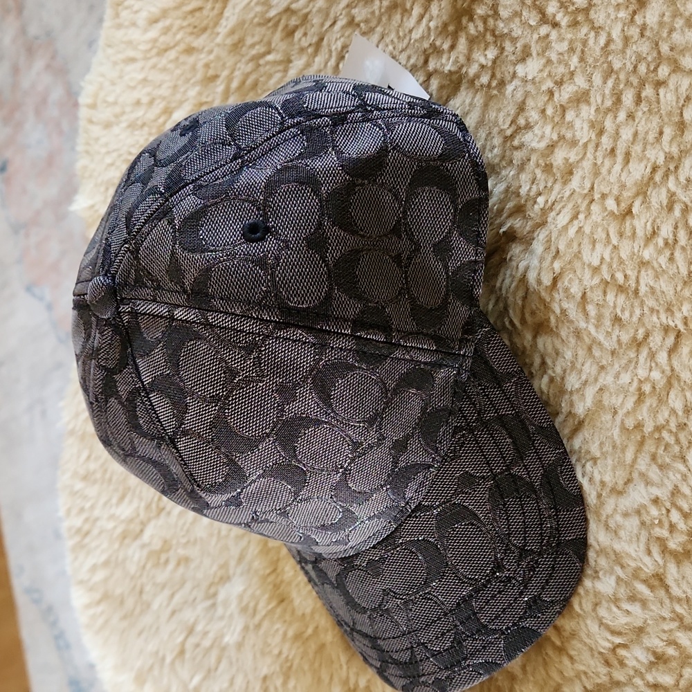 Gorgeous NWT Coach Metallic Signature Baseball Hat ⚾️ 🖤 - Picture 2 of 12